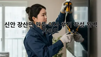 신안 장산면 원룸 이사 후기 작성 완벽 가이드
